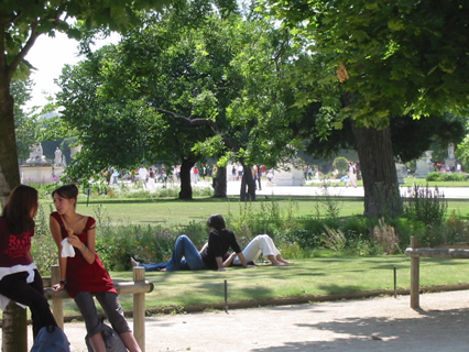 Lazing around in the park