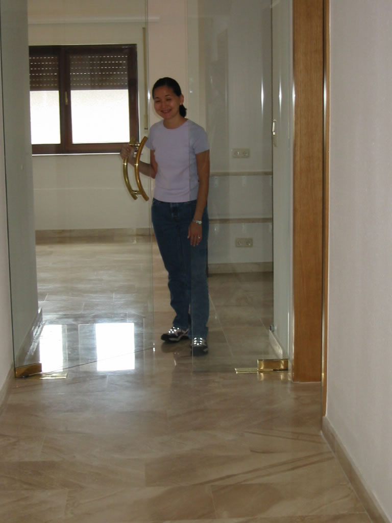 Hall.  Notice the glass doors.  What's up with those?